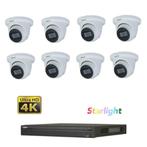 8MP Dahua IP PoE Starlight camera set/NVR + 8x camera's, Ophalen of Verzenden, Nieuw, Buitencamera