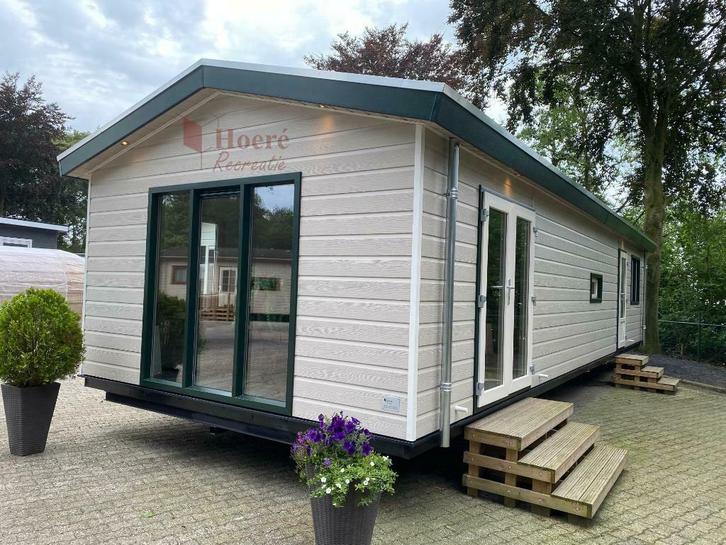Sunhouse Deluxe 12 x 4.30 - Chalet, Caravans en Kamperen, Stacaravans, tot en met 4, Ophalen of Verzenden