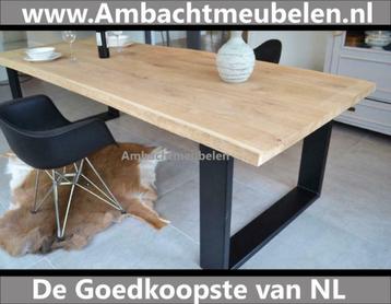 Industriele Eiken Boomstam Tafels Eikenhouten tafelbladen