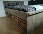 Nieuw steigerhout Bed met veiling kistjes, Ophalen, Overige kleuren, Steigerhout, 180 cm