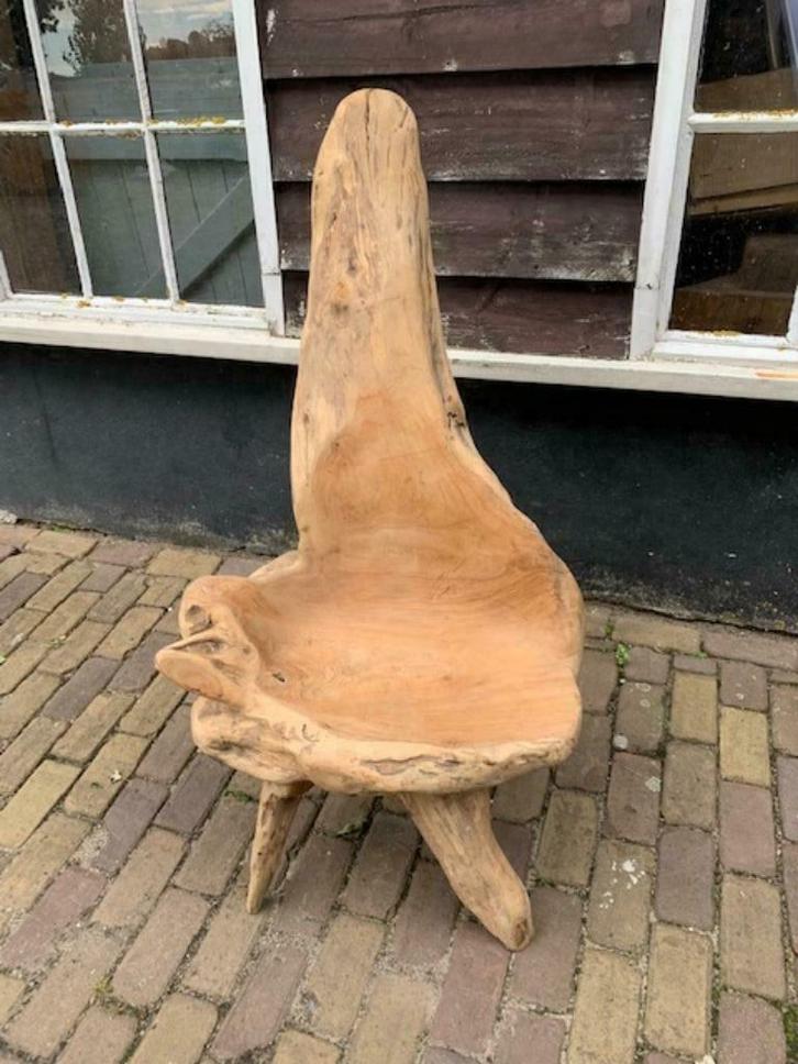 Boomwortelstoel, Houten stoel, Tuinstoel, Tuin en Terras, Tuinstoelen, Nieuw, Hout, Ophalen of Verzenden