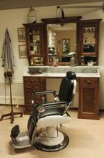 Barber kaptafel kapunit wasbak barbier kapsalon spiegel, Ophalen, Nieuw