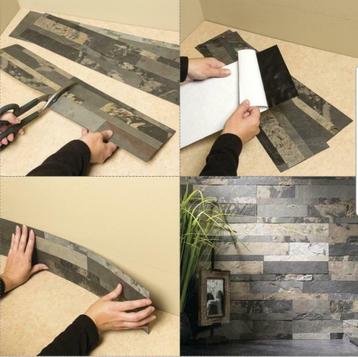 Zelfklevende natuursteen 3D wanden steenstrips Wandpanelen  beschikbaar voor biedingen
