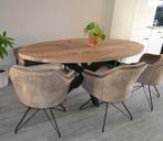 Ovale Eiken Tafels, Eikenhout, Nieuw, Vier personen, Ovaal