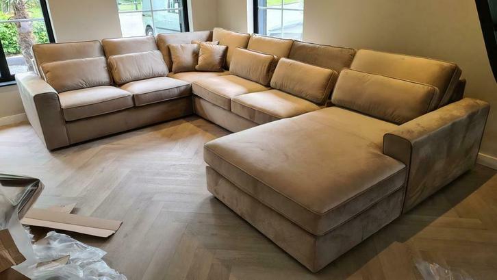Hoekbank heerlen Velvet, Huis en Inrichting, Banken | Bankstellen, Nieuw, Hoekbank, Stof, Ophalen of Verzenden