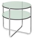 Gispen Today 423 / 425 bijzettafel, Ophalen, Minder dan 55 cm, Rond, Glas