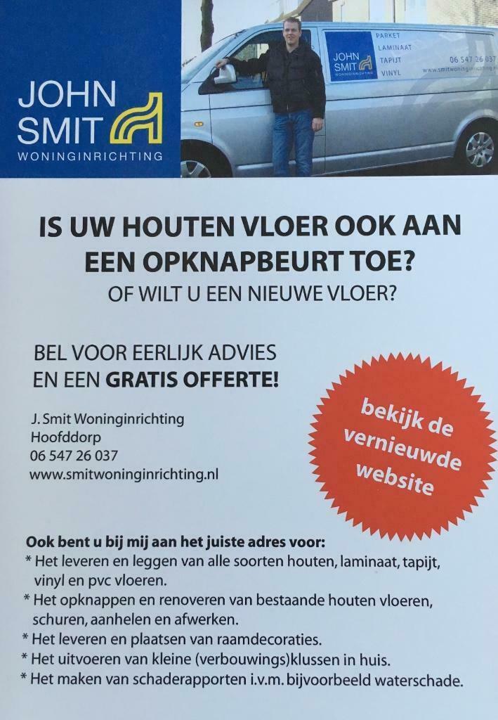 J. Smit Woninginrichting, Diensten en Vakmensen, Vloerleggers en Parketteurs, Houten vloeren, Laminaat of Parket, Tapijt of Kunststof