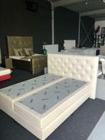 Boxspring |90x200| 120x200| 140x200 160 180 x 2, Crème, 90 cm, Ophalen of Verzenden, 200 cm