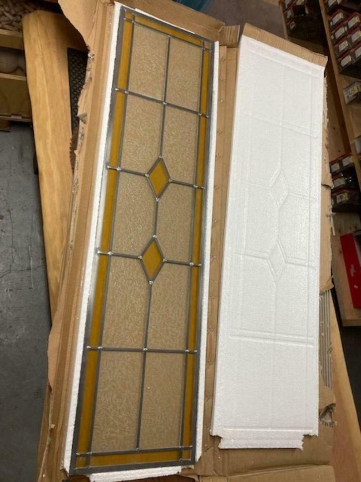 glas en lood ramen, diamant model 28 cm bij 121,3 cm, Doe-het-zelf en Verbouw, Glas en Ramen, Nieuw, Overige typen, 120 tot 160 cm