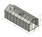 Broeikas Sanus L-12 (12.2m²) 2,20 x5.70 x2,10 Polycarbonaat, Tuin en Terras, Nieuw, Aluminium, Kweekkas, Polycarbonaat