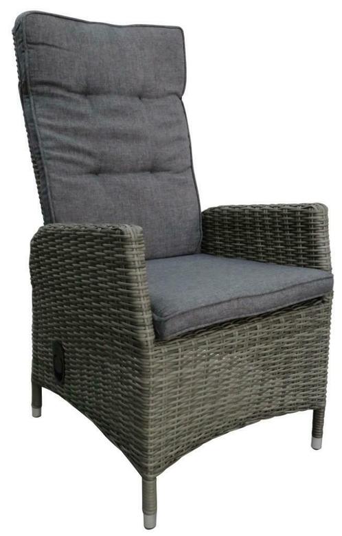 Nieuwe verstelbare Dining tuinstoel Kos | Ash Grey | Wicker, Tuin en Terras, Tuinsets en Loungesets, Nieuw, Tuinset, Wicker, Stoel