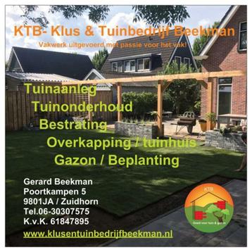 KTB - Klus & Tuinbedrijf Beekman beschikbaar voor biedingen