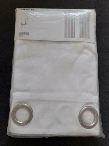 1 set Ring gordijnen wit Ikea Merete 145x 300 cm - afbeelding 1