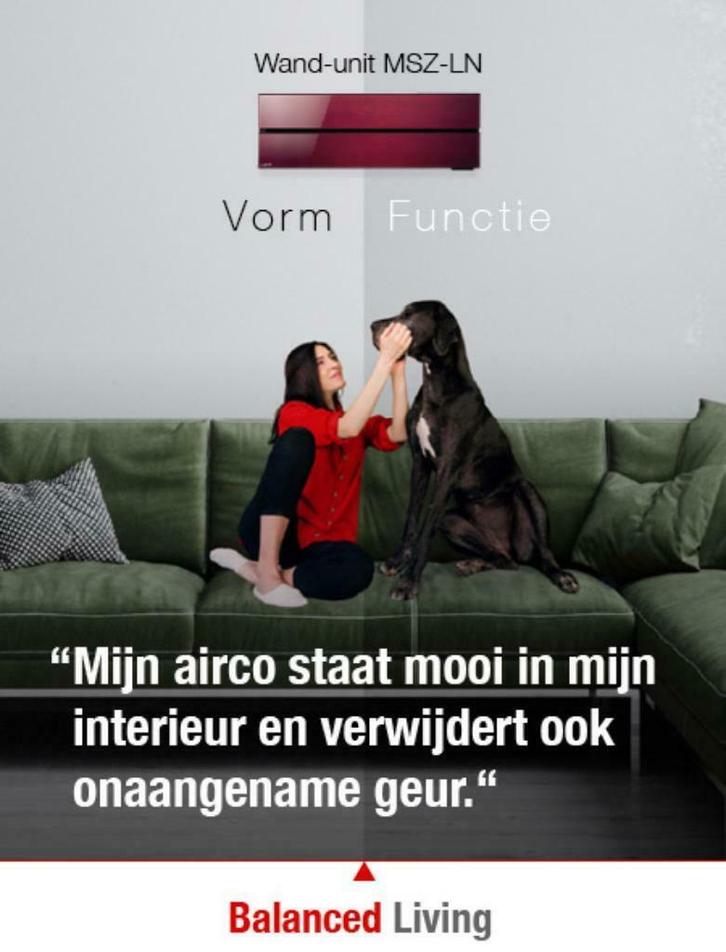 Airco split unit warmtepomp voor in huis. Website!, Witgoed en Apparatuur, Airco's, Nieuw, Wandairco, 100 m³ of groter, Koelen en Ontvochtigen