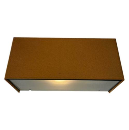 Wandlamp gemaakt van gecertificeerd Cortenstaal. E27 fitting, Tuin en Terras, Buitenverlichting, Nieuw, Wandlamp, Staal, Minder dan 50 watt