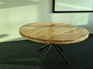 NIEUW! Eettafel mangohout rond