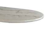 Ovaal marmer tafelblad 120 x 60 cm wit marmer tafels, Overige materialen, 100 tot 150 cm, Wit, Nieuw