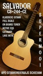 NIEUWE SALVADOR CS-244-CE KLASSIEKE GITAAR FULL SCALE + EQ, Ophalen of Verzenden, Nieuw, Klassieke of Spaanse gitaar, Met (piezo-)element