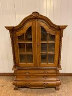 Vitrinekast, ladenkastje,, 100 tot 150 cm, Teakhout, 25 tot 50 cm, Met deur(en)