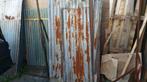 Golfplaten oud vintage golfplaat dakplaten metaal, Ophalen, Gebruikt, Metaal, Golfplaat