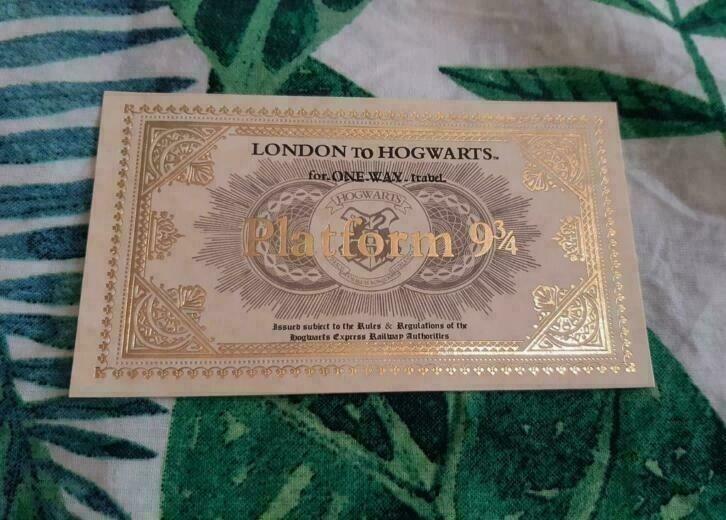 Harry Potter: ticket trein Platform 9 3/4 (negen driekwart), Verzamelen, Harry Potter, Ophalen of Verzenden