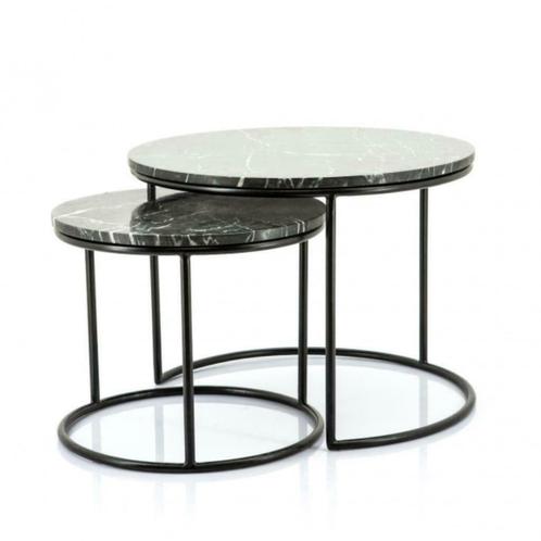 Salontafel set van 2 Romeo, Huis en Inrichting, Tafels | Salontafels, Nieuw, Minder dan 50 cm, 50 tot 100 cm, 50 tot 100 cm, Rond