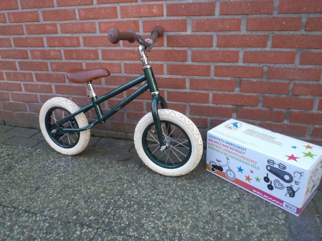 ≥ Pelikaan loopfiets 12 inch groen incl. ombouwset — Speelgoed | Buiten |  Voertuigen en Loopfietsen — Marktplaats