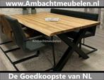 Eiken Boomstam Tafel Eettafel KIES JE EIGEN TAFEL UIT !!, Nieuw, Eikenhout, Ophalen