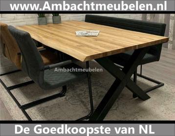 Eiken Boomstam Tafel Eettafel KIES JE EIGEN TAFEL UIT !!