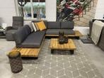 Hoek Loungeset Bastan | Grey | Acacia en aluminium | Eurofar, Tuin en Terras, Nieuw, Meer dan 8 zitplaatsen, Bank, Hout