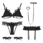Prachtig nieuw kinky sexy lingerie setje zwart maat L / XL