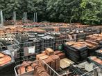 Grote voorraad gebruikte dakpannen nokvorst gevelpan nokpan, Gebruikt, Ophalen of Verzenden, 15 m² of meer, Dakpannen
