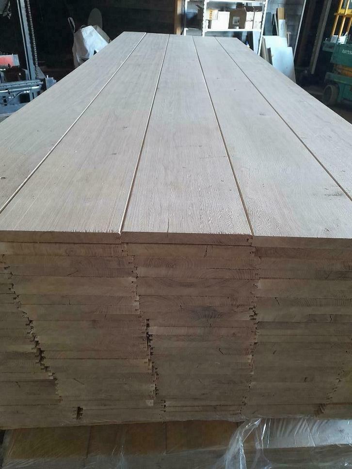 eiken vellingdelen (prachtig dakbeschot), Doe-het-zelf en Verbouw, Hout en Planken, Nieuw, Plank, Eiken, 250 tot 300 cm, Minder dan 25 mm