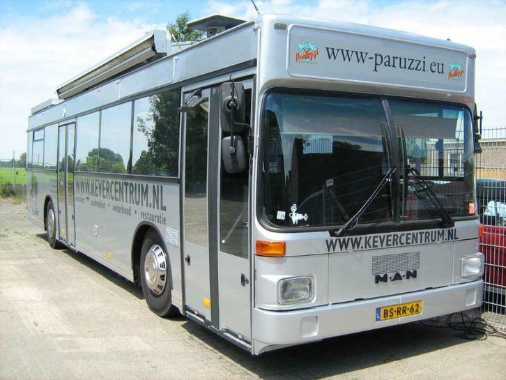 MAN SL202  Camper / Touringcar zeer compleet., Caravans en Kamperen, Campers, Bedrijf, tot en met 4, Buscamper of Camperbus, Overige merken