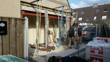 Portaal voor  woning of bedrijfsruimte, en staalconstructie