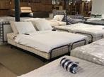 Hästens adjustable beige check 180x210cm, 210 cm, Wit, Tweepersoons, Ophalen of Verzenden