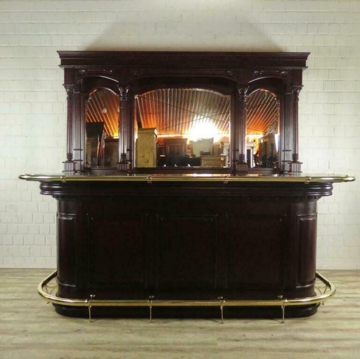 20978a Engelse bar 2.40 m Mahoniehout, Huis en Inrichting, Overige Huis en Inrichting, Nieuw, Ophalen of Verzenden