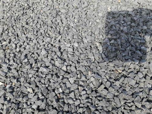 Basalt split zwart/grijs 8/11-8/16-16/32 -30/60 -55/75mm, Tuin en Terras, Grind, Keien en Split, Zo goed als nieuw, Split, Grijs