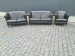 Industriële zithoek Chesterfield zwart + GRATIS BEZORGING