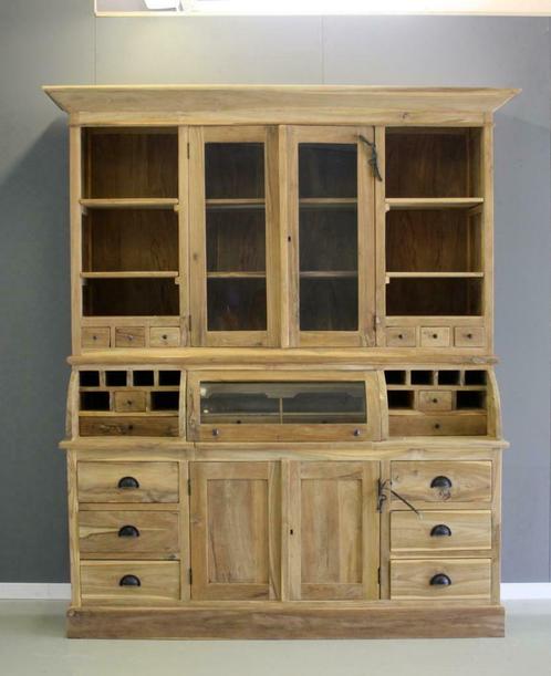 Grutterskast van teakhout 180cm breed; Indoteak!, Huis en Inrichting, Kasten | Buffetkasten, Nieuw, 200 cm of meer, 200 cm of meer