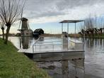 Ponton, pont, pontonboot, aluminium, stalen vlet, werkvlot, Watersport en Boten, Ophalen, Minder dan 10 meter, Nieuw, Vlet