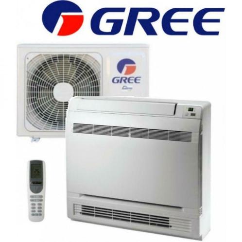 AIRCO+Verwarming  Wand - Vloerconsole Gree 2.5kW Cool&Heat, Witgoed en Apparatuur, Airco's, Nieuw, Wandairco, 3 snelheden of meer