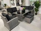 Hoek lounge diningset, Hoge tafel, stoel, 2 hockers, WICKER!, Wicker, Nieuw, Meer dan 8 zitplaatsen, Bank