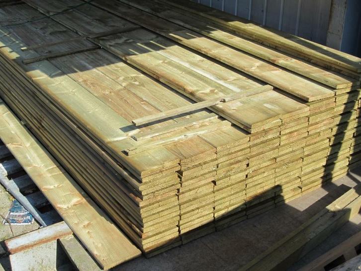 schuttingplanken geïmpregneerd, Tuin en Terras, Palen, Balken en Planken, Nieuw, Planken, 180 tot 250 cm, Ophalen