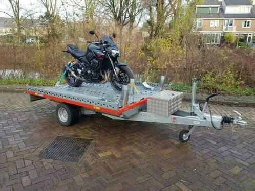 Te huur: Geremde motortrailer voor 1, 2 of 3 motor(en), Diensten en Vakmensen, Verhuur | Auto en Motor, Aanhangwagen