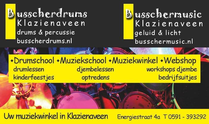 Busscherdrums, Diensten en Vakmensen, Muziekles en Zangles, Blaasinstrumenten, Slaginstrumenten, Toetsinstrumenten, Privéles