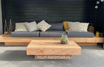 zwevende bank tuinbank hout douglas  beschikbaar voor biedingen