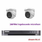 2MP Hikvision TVI beveiligingscamera set/4CH DVR+2x camera's, Nieuw, Ophalen of Verzenden