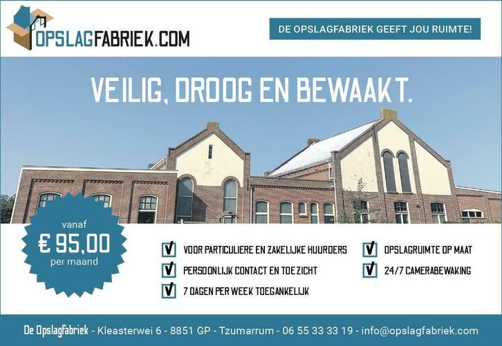 Inpandige opslag ruimte/ boxen/units/stallingplek te huur, Diensten en Vakmensen, Verhuizers en Opslag, Opslag