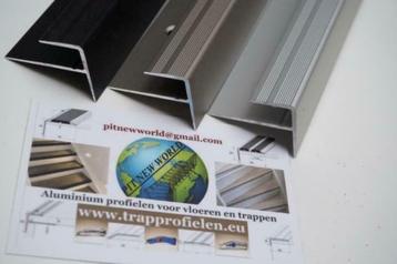 Aluminium F-vorm trapprofiel voor laminaat-8mm, Trapneus  beschikbaar voor biedingen